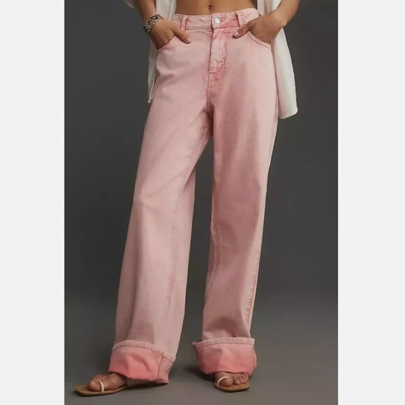 HOST PICK: Brand New Pilcro Cuffed Oversized High-Rise Wide-Leg Jeans - Picture 5 of 16